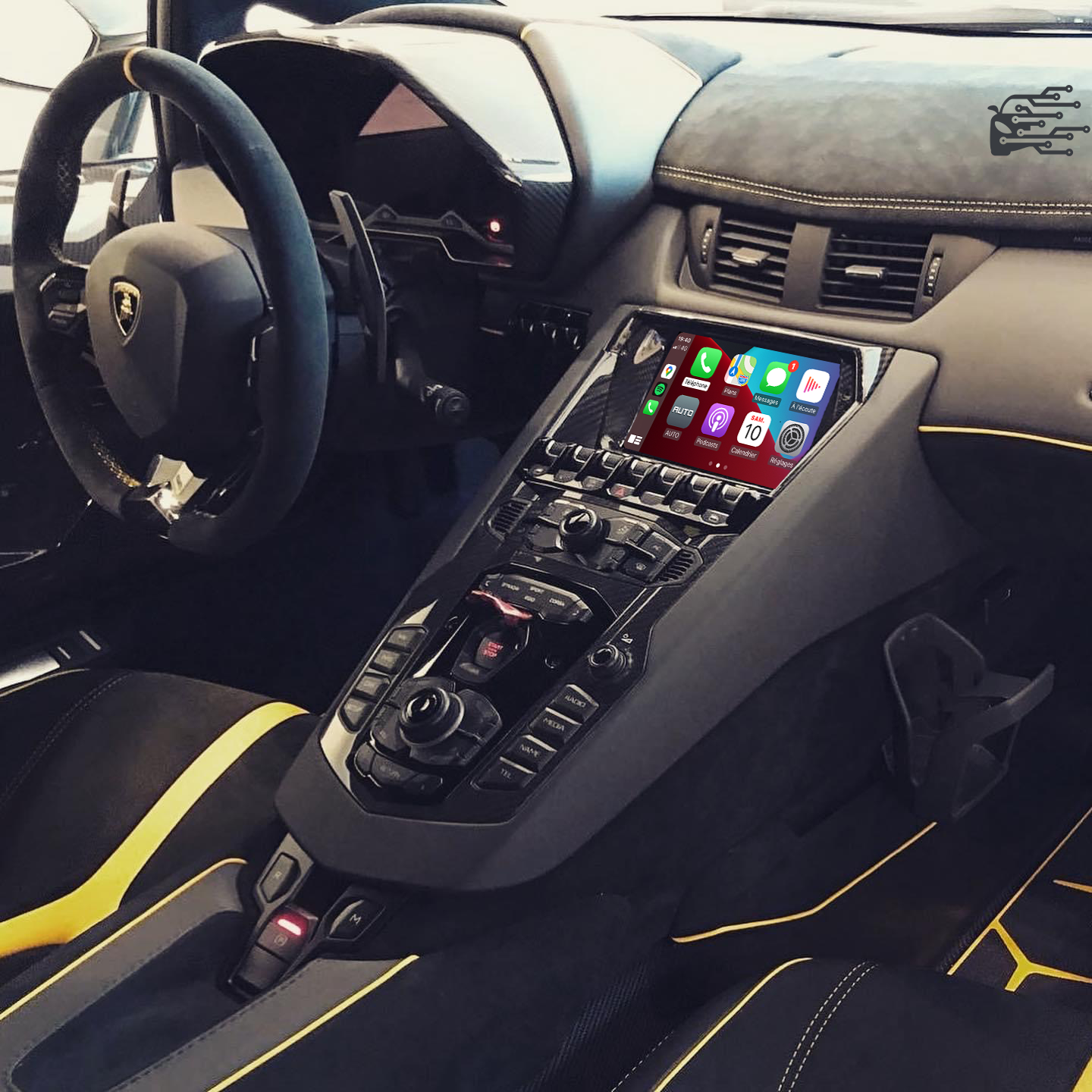 Apple Carplay inalámbrico para el Lamborghini Aventador